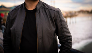Handcrafted full-grain leather jacket from Mexico.